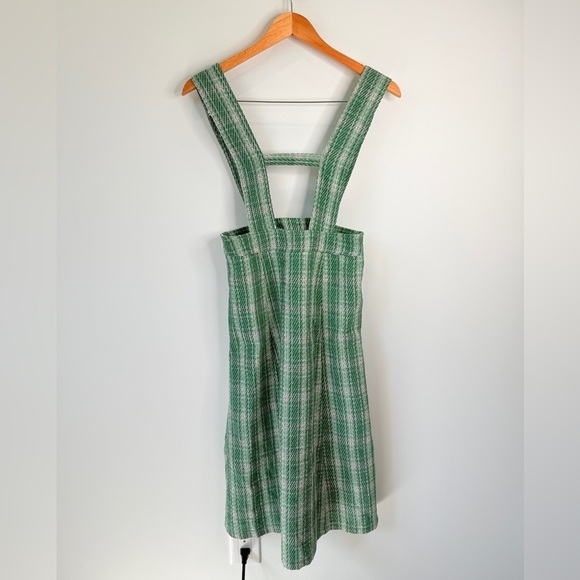 Green Side Zip Overall Dress with Pockets (S) - Picture 5 of 8